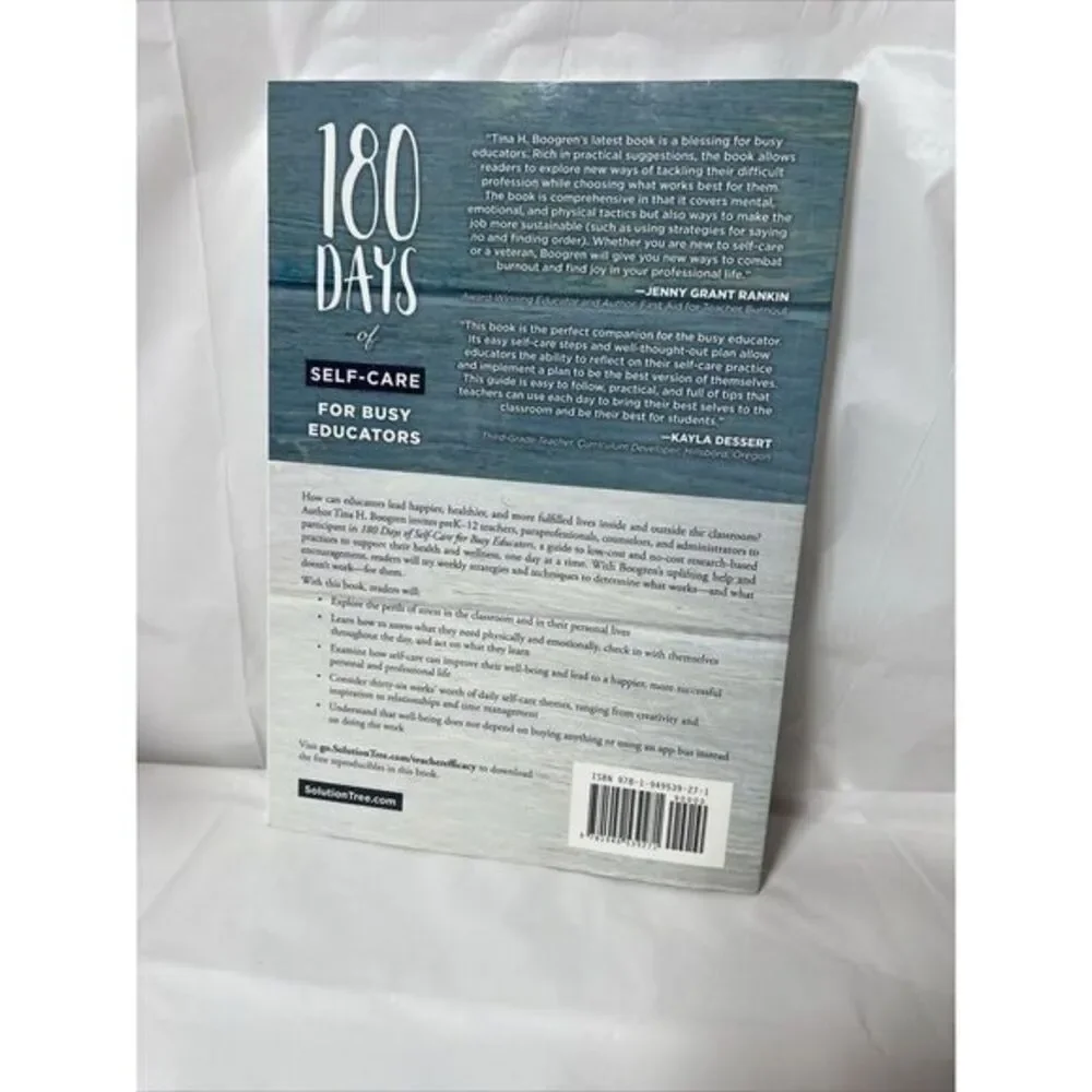 180 Days of Self-Care for Busy Educators : (a 36-Week Plan of Low-Cost Self-Care